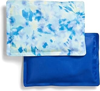 Fit & Fresh Cool Coolers 2 Pack Soft Ice, Flexible Stretch Nylon Reusable Ice Packs for Lunch Boxes & Coolers, Aqua Tye Dye