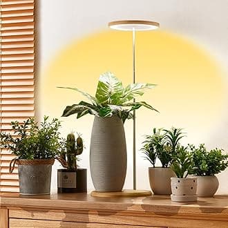 Plant Grow Light for Indoor Plant,Bamboo Mini LED Grow Light Garden,Height Adjustable,Automatic Timer with 8/12/16 Hours，1 Pack