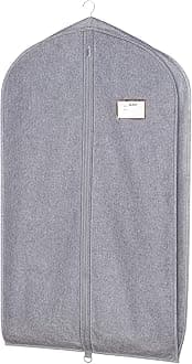 Univivi Premium Suit Bag for Hanging Clothes, 43 Inch Suit Cover Garment Bags for Storage, Clothes Covers with Zipper & Eye-Hole for Suits, Coats, Jackets, Shirts, 1 Pack - Gray