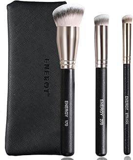 Makeup Brushes with Case 3pcs