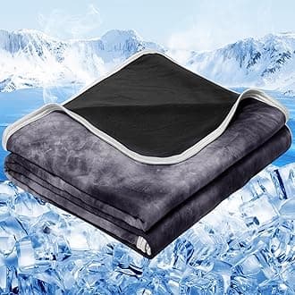 Cooling Throw Blanket (50"x60"), Cooling Blankets for Hot Sleepers, Absorbs Heat to Keep Adults Cool for Summer Nights Sweats, Thin Cold Lightweight Blanket for Couch Bed, All Season Use