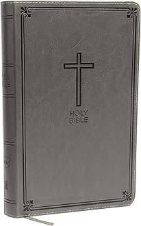 NKJV, Deluxe Gift Bible, Leathersoft, Gray, Red Letter, Comfort Print: Holy Bible, New King James Version