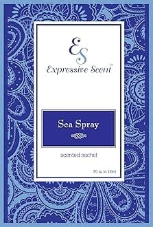 6 Pack SeaSpray Large Scented Sachet Envelope By Expressive Scent
