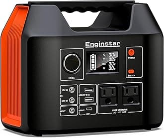 EnginStar Portable Power Station 300W 296Wh Battery Bank with 110V Pure Sine ...