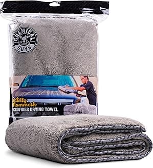 Woolly Mammoth Microfiber Dryer Towel, Grey,36" x 25",MIC1995