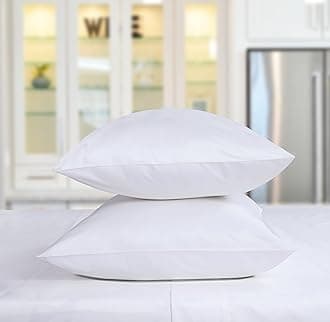 Luxury Pillow Cases King Size Set of 2 | 1000 Thread Count 100% USA Supima Cotton Sheets | Soft Solid Sateen, Breathable Pillow Covers Fits Queen Pillows | White