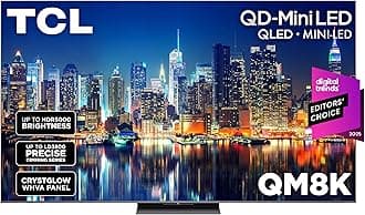 - TCL 65 Inch Class QM8K Series | Mini LED QLED 4K HDR | 65QM8K, 2025 Model | 120HZ-144HZ Anti Reflective Wide Angle Screen Smart Google TV Dolby Atmos | Voice Remote Alexa Gaming Streaming Television