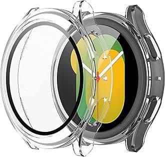 Misxi 2-Pack Hard PC Case with Screen Protector for Samsung Galaxy Watch 5 Galaxy Watch 4 40mm, Ultra-Thin Scratch Resistant Cover with Tempered Glass, Transparent