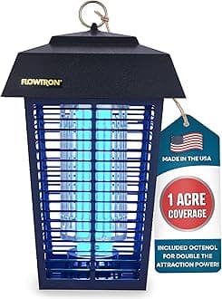 Bug Zapper, 1 Acre of Outdoor Coverage with Powerful 40W Bulb & 5600V Instant Killing Grid, Electric Insect, Fly & Mosquito Zapper, Made in The USA