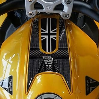 labelbike - 3D Sticker Motorcycle Tank Pad Decoration and Protection in Resin Compatible with Triumph Street Triple 765 RS 2023-2024 - Color Carbon Black