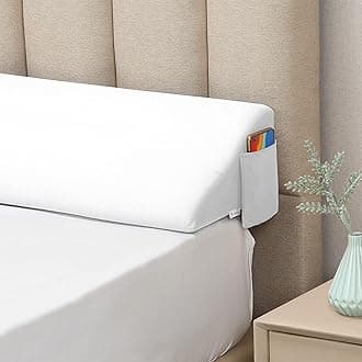 Vekkia Twin Size Bed Wedge Pillow Gap Filler/Headboard Pillow/Mattress Wedge Fill Gap (0-6") Between Headboard and Mattress (White)