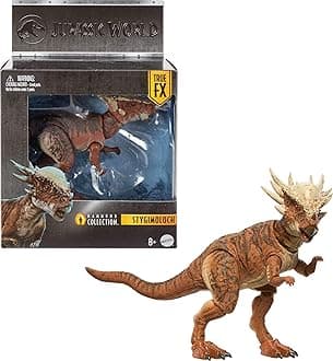 Mattel Jurassic World Hammond Collection Dinosaur Action Figure Toy, Stygimoloch, Premium Movie Design Glass Eyes & 14 Points Articulation