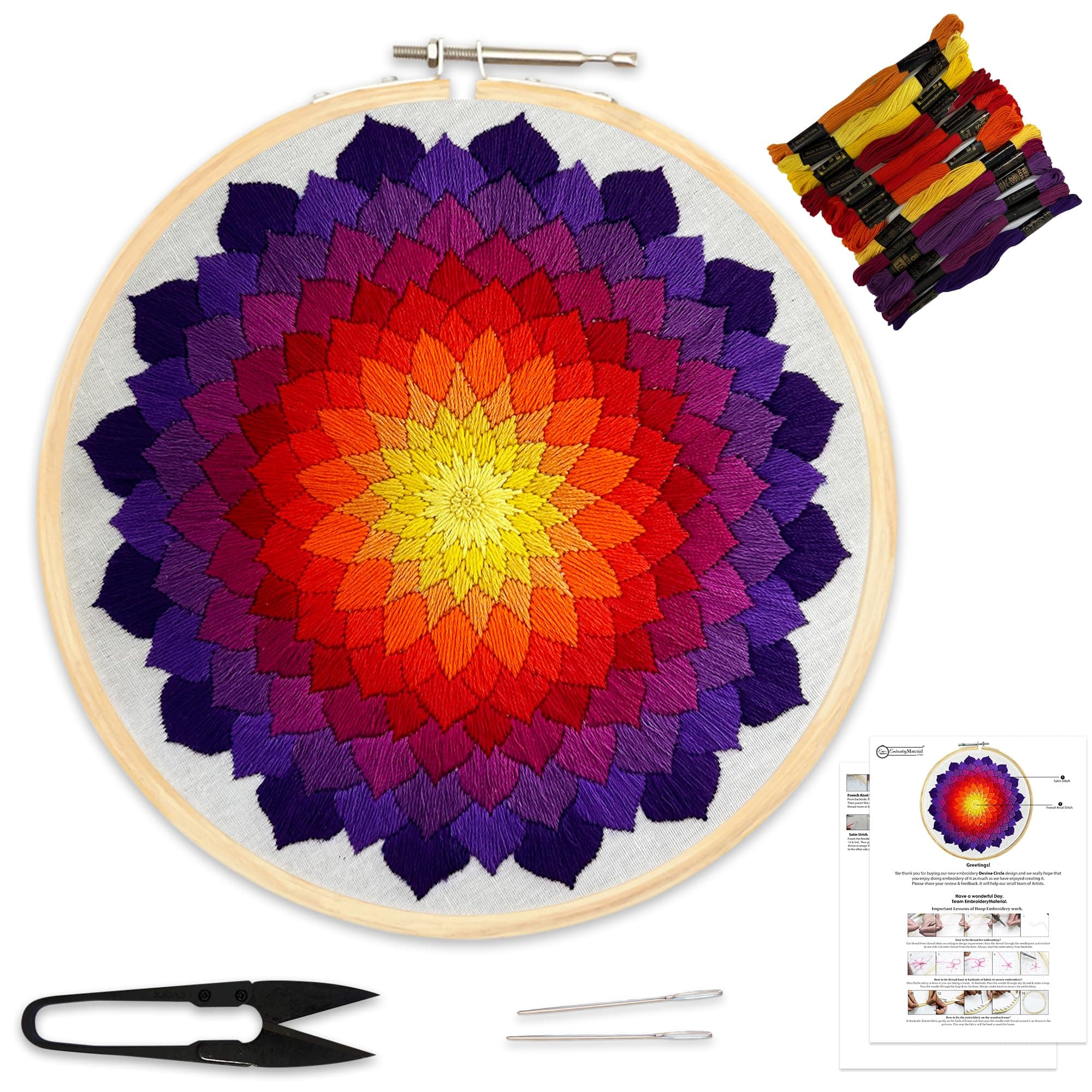 Embroidery Kit Divine Circle Design