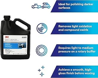 3M Finesse-It II Machine Polish, 05929, 1 gal, High Gloss, Smooth Finish for OEM and Aftermarket Automotive Paints