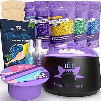 Tress Wellness Wax Warmer Kit with Silicone Wax Melting Bowl and Bikini Wax