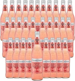 Fever Tree Sparkling Pink Grapefruit Soda - Premium Quality Mixer and Soda - Refreshing Beverage for Cocktails & Mocktails 500ml Bottle