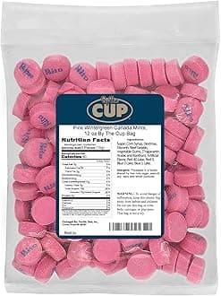 By The Cup Pink Wintergreen Canada Mints, 12 oz Bulk Bag