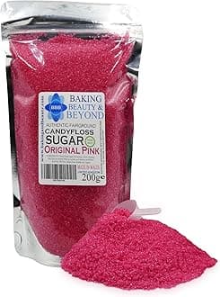 Baking Beauty and Beyond Premium Candy Floss Sugar 200g - Original Pink Flavour