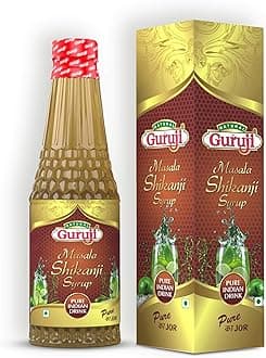 Jai Guruji Masala Shikanji Syrup Sharbat,Instant Refreshing Drink For Summer (Mix With Water Or Soda) 750Ml - Instant