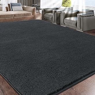 Large Area Rug, 200x300 cm, Grey, Modern, Fluffy, High Pile, Machine Made, Living Room, Bedroom, Children's Nursery