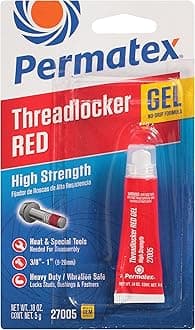 Permatex 27005 High Strength Threadlocker Red Gel Squeeze, 5 g