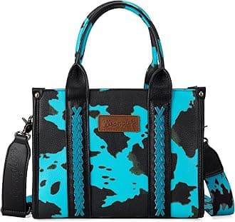 Cow Print Tote Bag for Women Western Purse Boho Top Handle Satchel Handbag with Signature Strap