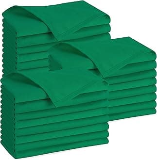 Utopia Kitchen Green Cloth Napkins [288 Pack, 18x18 Inch] Absorbent Cotton Blend Washable and Reusable for Dinner, Restaurant, Lunch, Wedding and Hotel