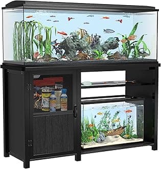 55-75 Gallon Fish Tank Stand，Aquarium Stand with Cabinet Storage and Heavy Du...
