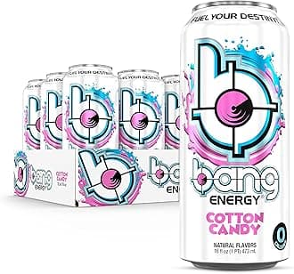 Energy Cotton Candy, Sugar-Free Energy Drink, 16-Ounce | Pack of 12