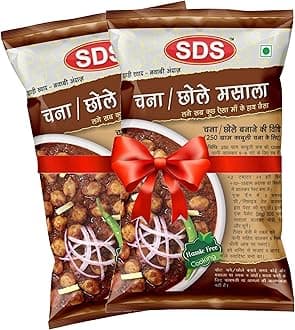 SDS Chana/Choley Masala Powder - 70g (Pack of 2) |Spicy & Tangy Indian Gravy Mix for Chole Bhature, Kulche Chole, Kala Chana | Zero Added Colours, Fillers, Additives & Preservatives