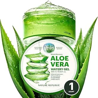 Nature Republic New Soothing Moisture Aloe Vera Gel 92 Percent Korean Cosmetics, 10.56 Fluid Ounce