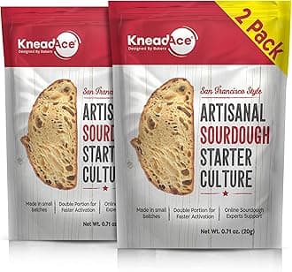 Sourdough Starter Culture – Fast-Activating Natural Wild Yeast for Homemade Bread – Dehydrated Sourdough Starter for Baking Artisan Loaves, Easy to Use & Perfect for Beginners
