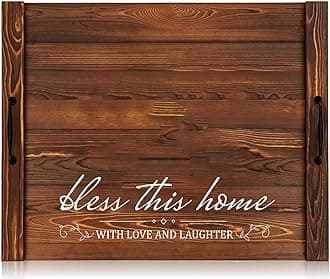 Patelai Noodle Board Stove Wooden Cover Stove Top Cutting Board with Handles 27.5 X 21.6 Inches Sink Cover for Electric Gas Burners Kitchen Counter Space(Blessing Style)