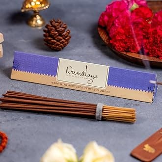 Nirmalaya Premium Luxury Natural Patchouli Incense Sticks | Bamboo Less & Charcoal Free | Pack of 40 Sticks, 100g | Ideal for Home, Office, Yoga, Meditation & Aromatherapy