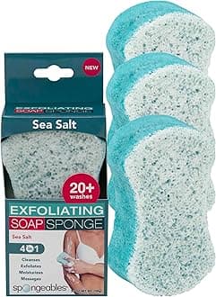 Spongeables Body Wash in a 20+ Wash Sponge, Sea Salt, 3 Count