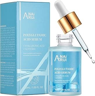 ANAiRUi Polyglutamic Acid Serum with Hyaluronic Acid and Glycerin - Hydrating Serum for Face, Moisturize and Nourish Skin, 30ml