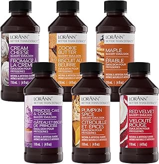Lorann Oils Variety Bakery Emulsion: Multiple Flavors, Perfect for Enhancing Baking Variety in Cakes, Cookies & Desserts, Gluten-Free, Keto-Friendly, Baking Essential for Your Kitchen, 4oz per Bottle