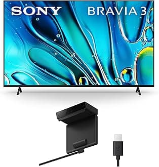 Sony 65 Inch 4K Ultra HD TV BRAVIA 3 LED Smart Google TV with Dolby Vision HDR and Exclusive Features for PlayStation®5 (K-65S30), 2024 Model BRAVIA CAM (CMU-BC1)