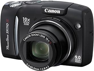 Canon Powershot SX110IS 9MP Digital Camera with 10x Optical Image Stabilized Zoom (Black)