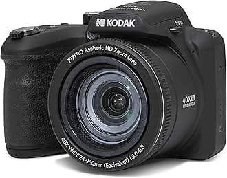 Pixpro Astro Zoom AZ405 - Digital Bridge Camera, 40x Zoom, 24 mm Wide-angle Lens, 20 Megapixels, 3" LCD Display, 1080p Full HD Video, OIS, AA Battery - Black