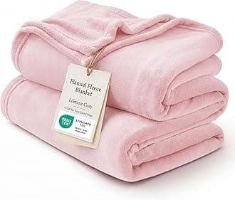 Bedsure GentleSoft Bedding Fleece Blanket for Girls and Boys - Soft Cozy Cute Small Throw Blankets for Travel, 43x55 Inches, Pink