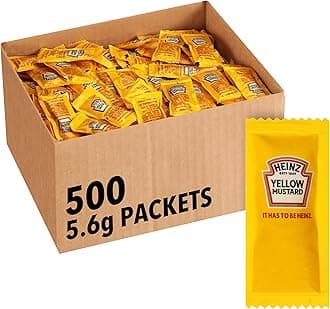 Heinz Mild Mustard Single Serve Packet (0.2 oz Packets, Pack of 500)
