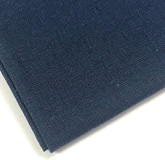 M & J Plain 100% Cotton Fabric - 60 INCH Wide - 10 Colors by (Navy Blue, 1 METRE)