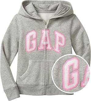 GAPgirls Logo Fz Hooded Sweatshirt