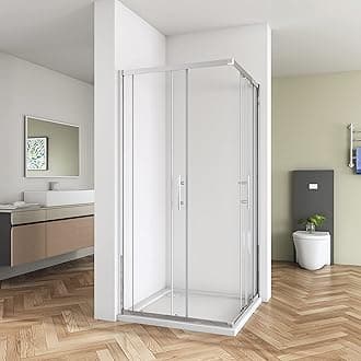 Biubiubath 760x760mm Sliding Doors Corner Entry Shower Enclosure 5mm Extra Toughened Safety Glass Screen Cubicles