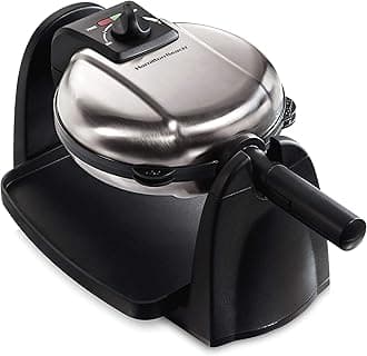 Hamilton Beach 26030 – Waffle Iron Black, Stainless Steel