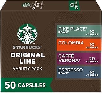 Starbucks by Nespresso Original Line, Intense Variety Pack, 50-count Espresso Pods