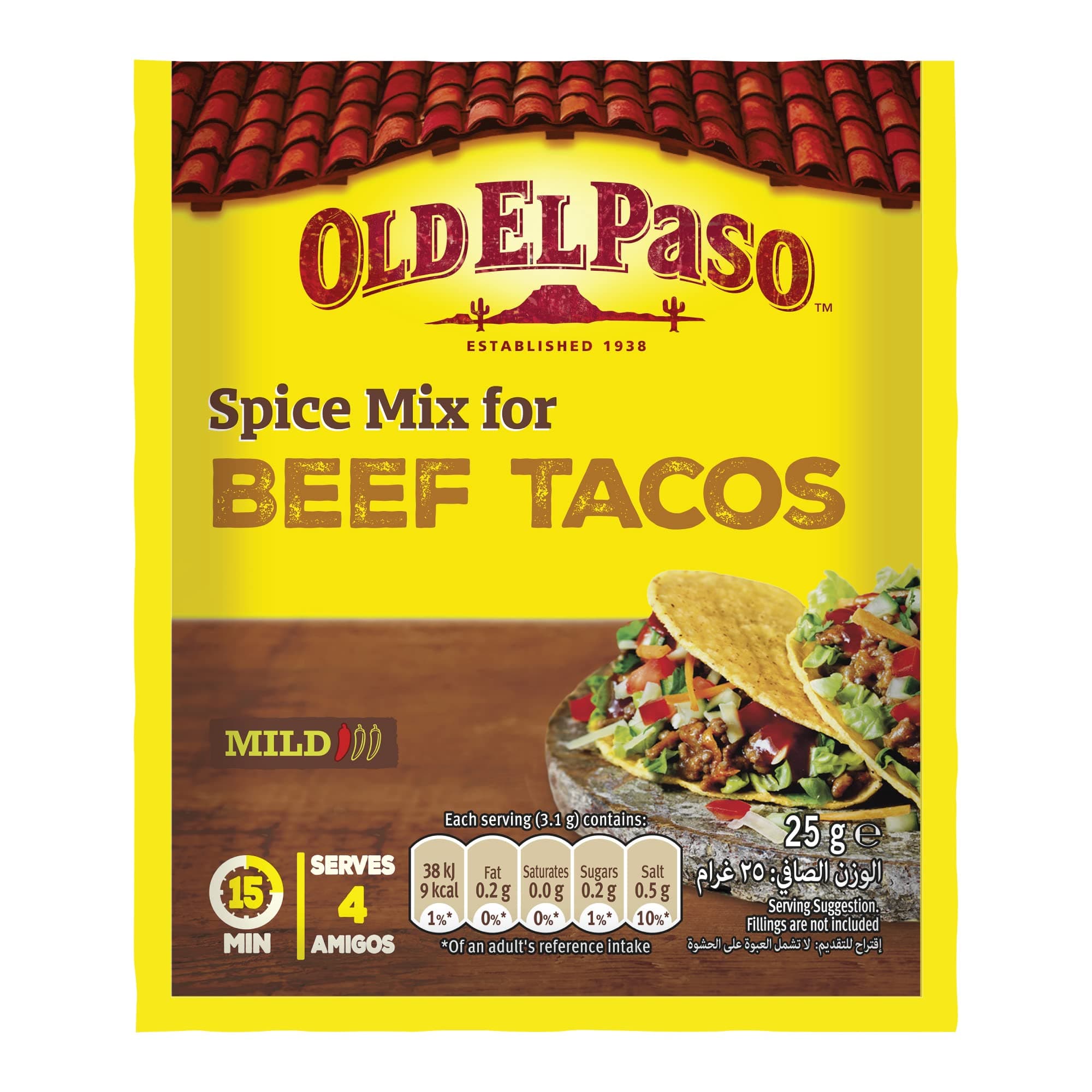 Spice Mix For Beef Tacos Mild 25g