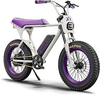 MACFOXX1S 2025 Ebikes for Adults, 750W Electric Bike Wheelie 25 MPH Max Speed, 38 Miles Range, 20" Fat Tire E-Bike with Front Suspension, E-Bikes for Riding to School (Class-3)