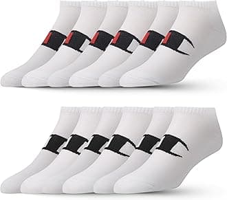 Champion Boys Socks and Girls Socks 12 Pair Crew Low Cut No Show Ankle Quarter Socks for Girls